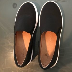 Black slip on shoes